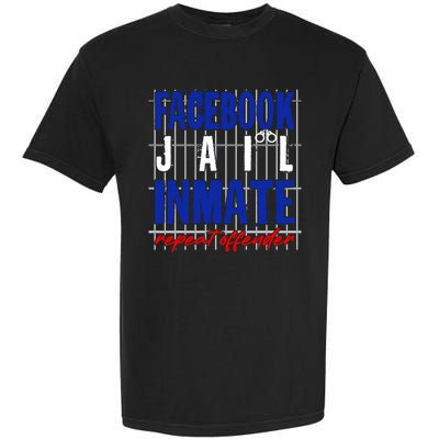 Funny Facebook Jail Inmate Repeat Offender Garment-Dyed Heavyweight T-Shirt