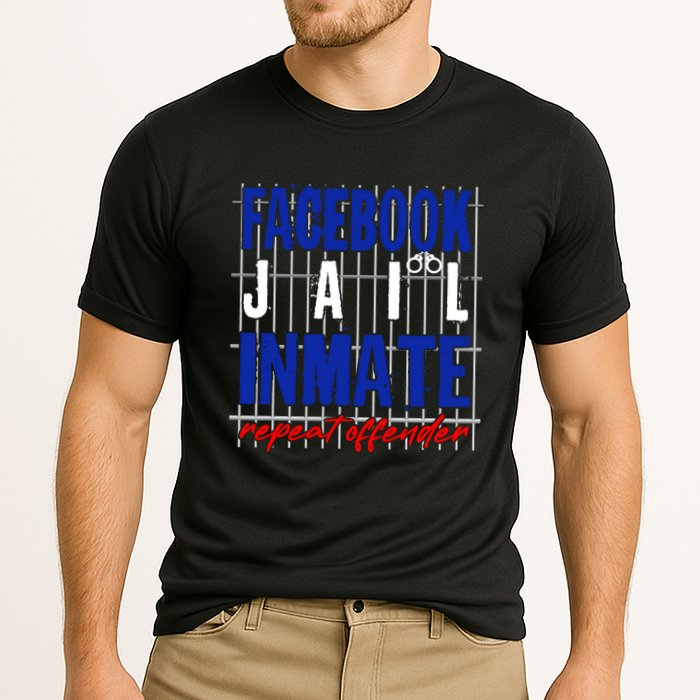Funny Facebook Jail Inmate Repeat Offender Performance Shirt