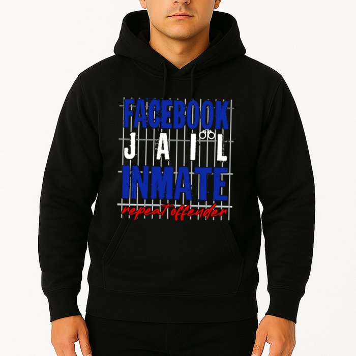 Funny Facebook Jail Inmate Repeat Offender Hoodie