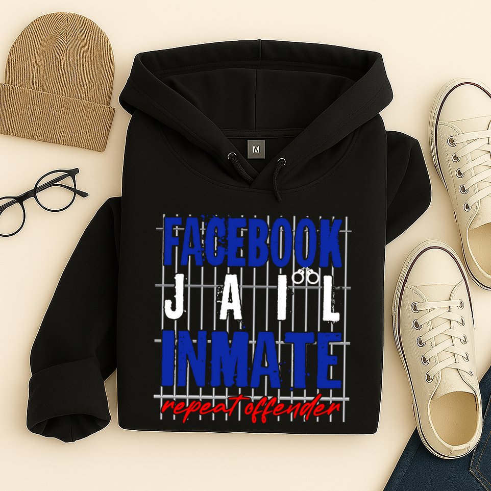 Funny Facebook Jail Inmate Repeat Offender Hoodie