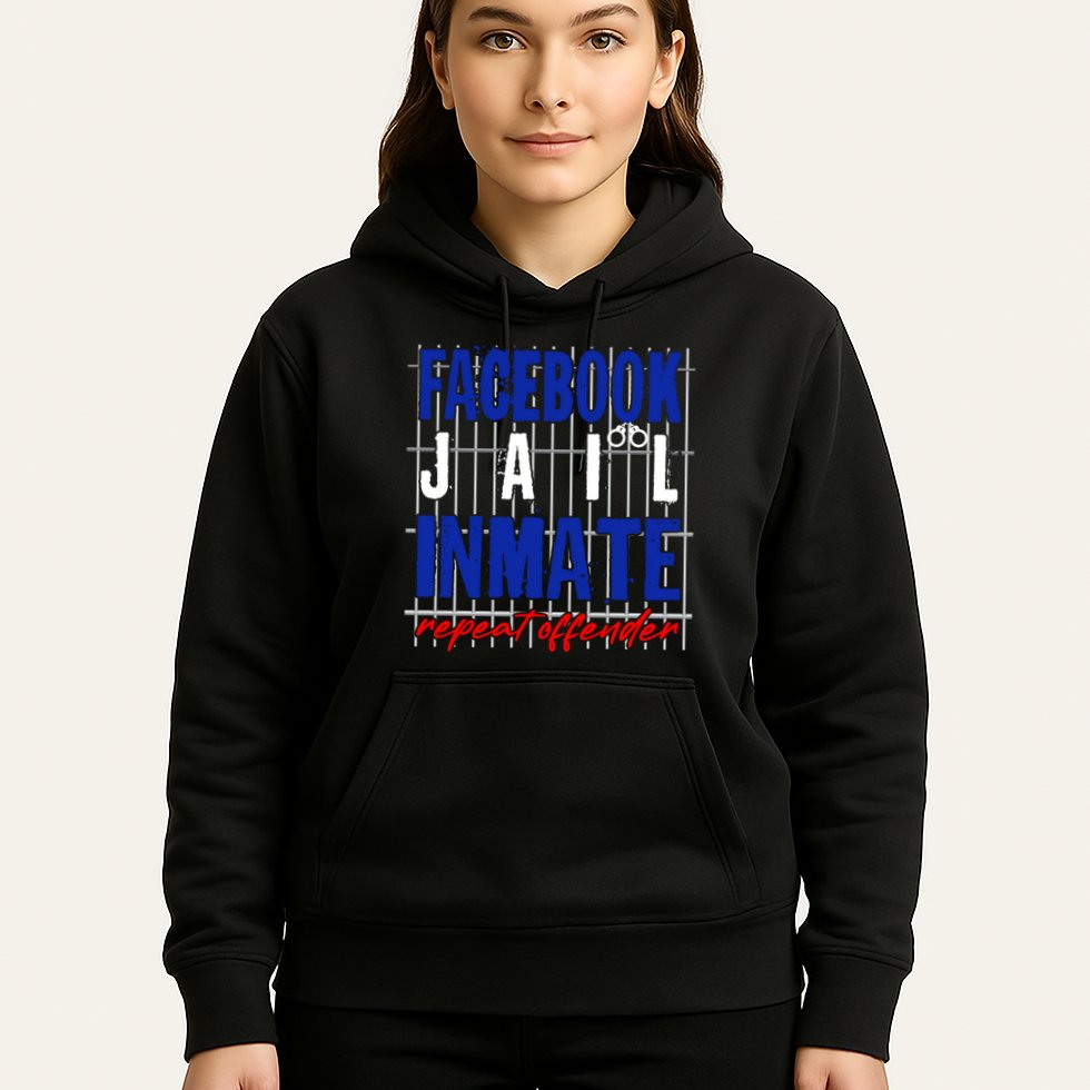 Funny Facebook Jail Inmate Repeat Offender Hoodie