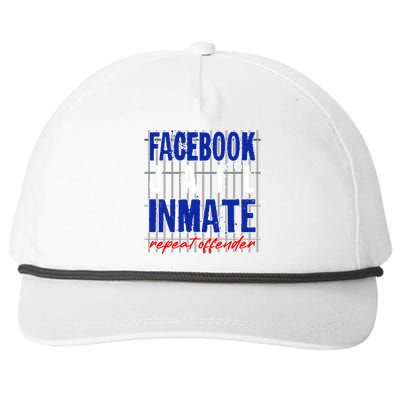 Funny Facebook Jail Inmate Repeat Offender Snapback Five-Panel Rope Hat