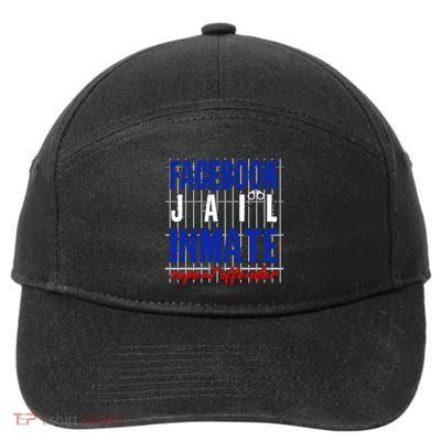 Funny Facebook Jail Inmate Repeat Offender 7-Panel Snapback Hat