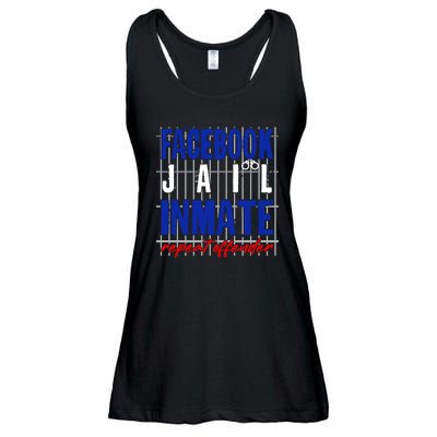 Funny Facebook Jail Inmate Repeat Offender Ladies Essential Flowy Tank