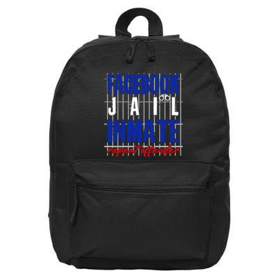Funny Facebook Jail Inmate Repeat Offender 16 in Basic Backpack