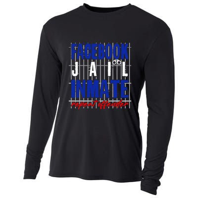 Funny Facebook Jail Inmate Repeat Offender Cooling Performance Long Sleeve Crew