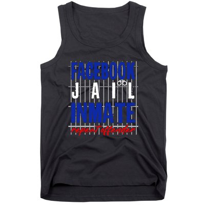Funny Facebook Jail Inmate Repeat Offender Tank Top