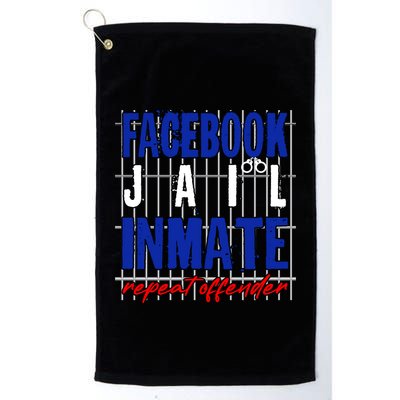 Funny Facebook Jail Inmate Repeat Offender Golf Towel