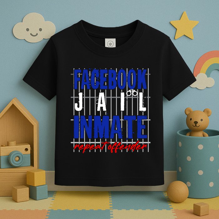 Funny Facebook Jail Inmate Repeat Offender Toddler T-Shirt