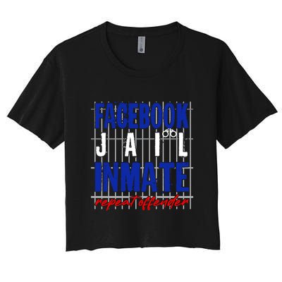 Funny Facebook Jail Inmate Repeat Offender Crop Top