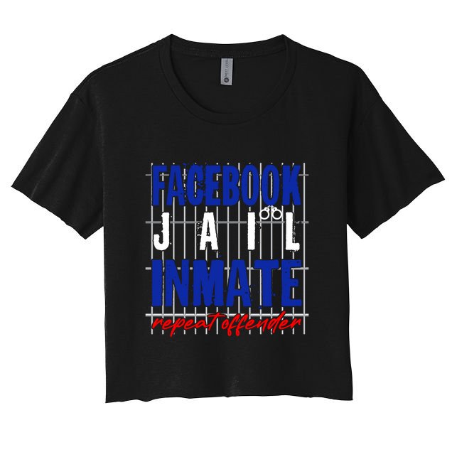 Funny Facebook Jail Inmate Repeat Offender Crop Top