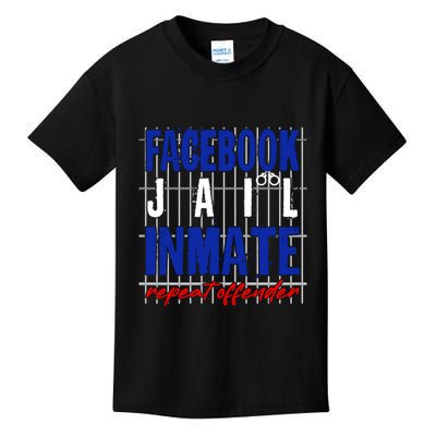 Funny Facebook Jail Inmate Repeat Offender Kids T-Shirt