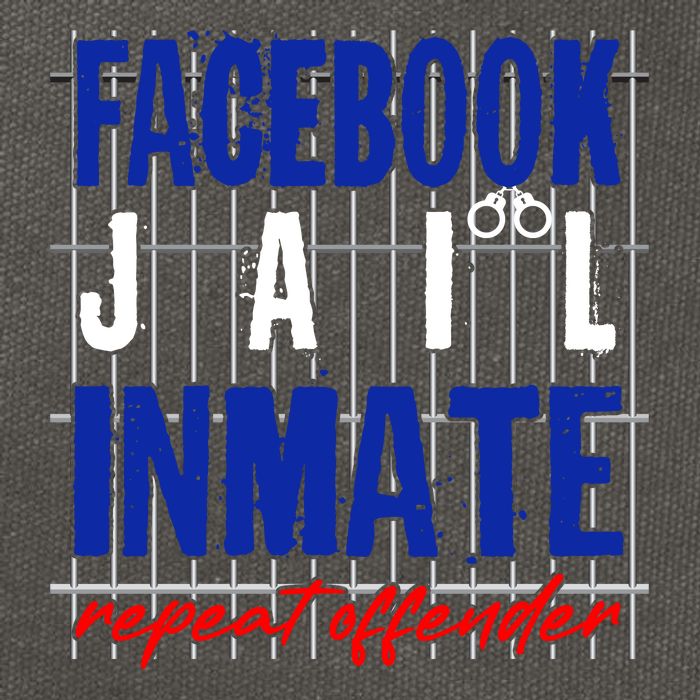 Funny Facebook Jail Inmate Repeat Offender Cotton Canvas Backpack