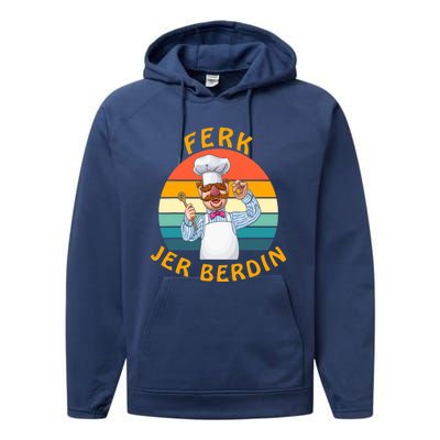 Funny Ferk Jer Berdin Swedish Chef Vintage Performance Fleece Hoodie