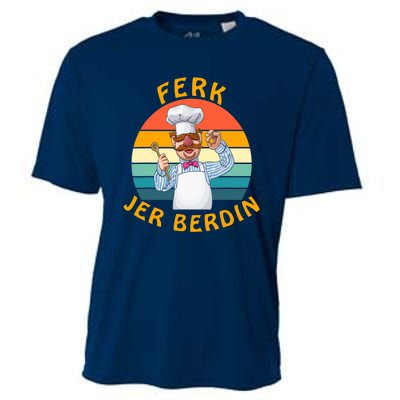 Funny Ferk Jer Berdin Swedish Chef Vintage Cooling Performance Crew T-Shirt