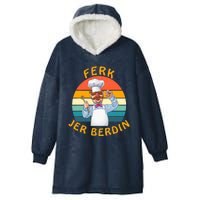 Funny Ferk Jer Berdin Swedish Chef Vintage Hooded Wearable Blanket