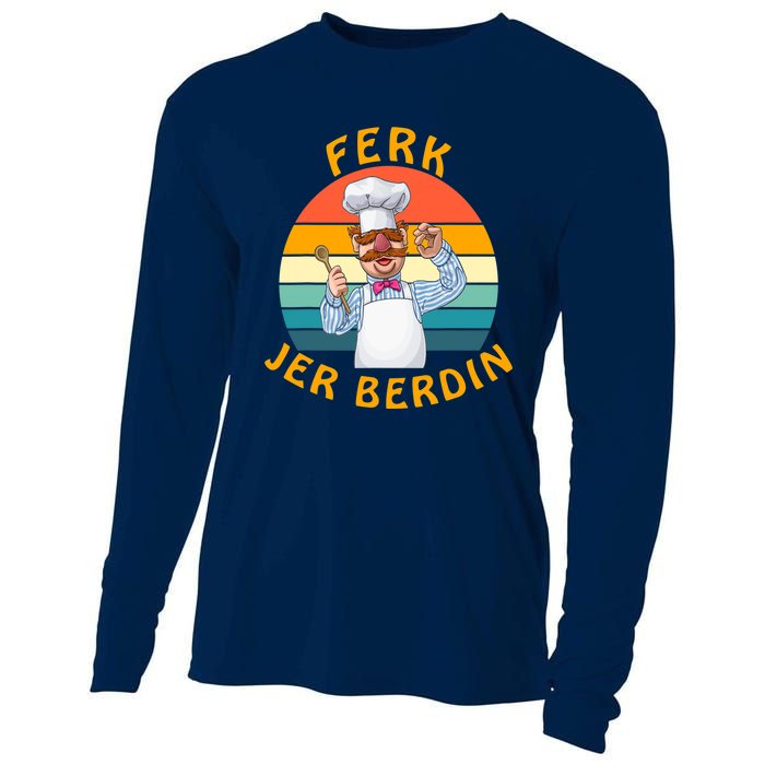 Funny Ferk Jer Berdin Swedish Chef Vintage Cooling Performance Long Sleeve Crew