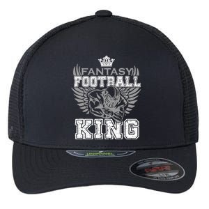 Fantasy Football King Funny Draft Day Champion Party Sports Flexfit Unipanel Trucker Cap