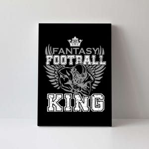 Fantasy Football King Funny Draft Day Champion Party Sports Canvas