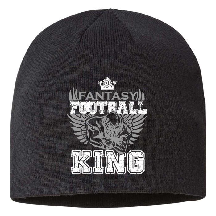 Fantasy Football King Funny Draft Day Champion Party Sports Sustainable Beanie