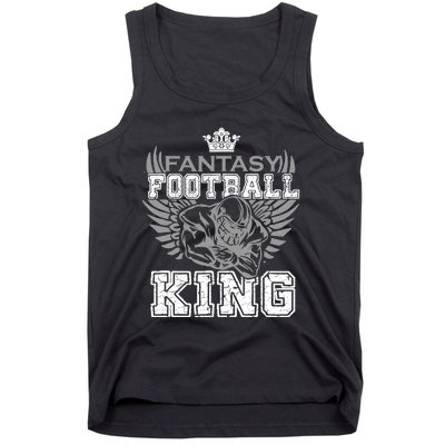 Fantasy Football King Funny Draft Day Champion Party Sports Tank Top