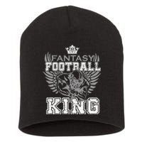 Fantasy Football King Funny Draft Day Champion Party Sports Short Acrylic Beanie