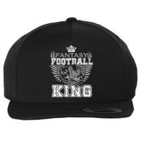 Fantasy Football King Funny Draft Day Champion Party Sports Wool Snapback Cap