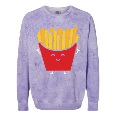 French Fries Kawaii Colorblast Crewneck Sweatshirt