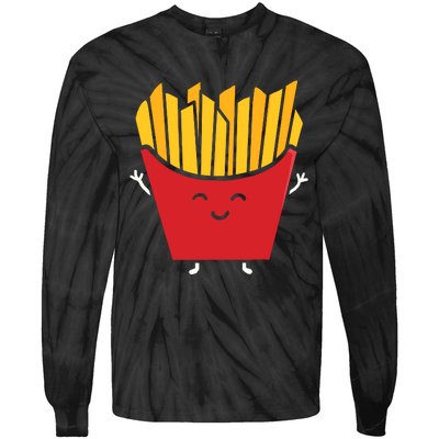 French Fries Kawaii Tie-Dye Long Sleeve Shirt