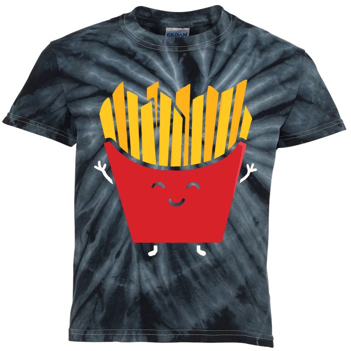 French Fries Kawaii Kids Tie-Dye T-Shirt