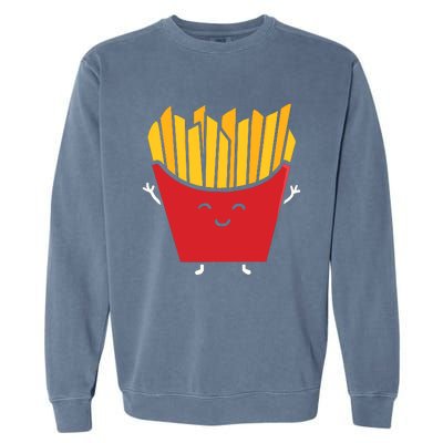 French Fries Kawaii Garment-Dyed Sweatshirt