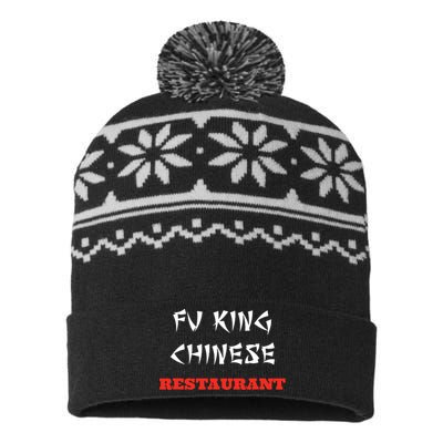 Funny Fu King Chinese Restaurant Joke Novelty USA-Made Snowflake Beanie