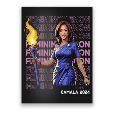 Funny Femininomenon Kamala Harris Retro Madam President 2024 Poster