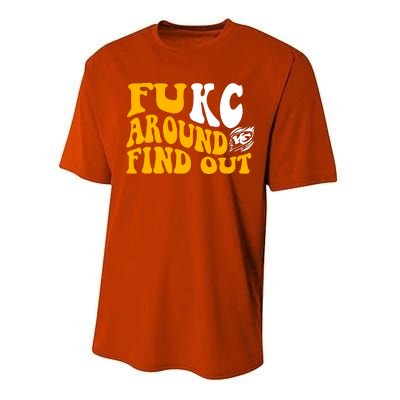 Fuck FUKC Kansas City Around Find Out Performance Sprint T-Shirt