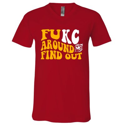 Fuck FUKC Kansas City Around Find Out V-Neck T-Shirt