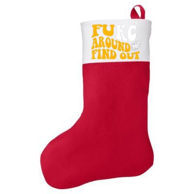 Fuck FUKC Kansas City Around Find Out Felt Holiday Christmas Stocking