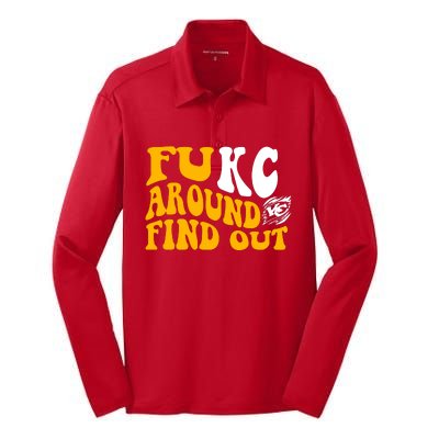 Fuck FUKC Kansas City Around Find Out Silk Touch Performance Long Sleeve Polo