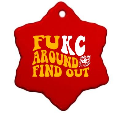 Fuck FUKC Kansas City Around Find Out Ceramic Star Ornament