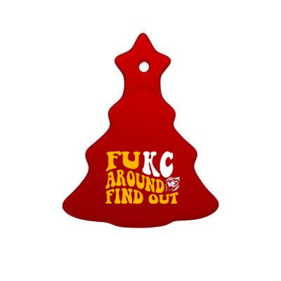 Fuck FUKC Kansas City Around Find Out Ceramic Tree Ornament