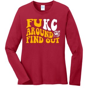 Fuck FUKC Kansas City Around Find Out Ladies Long Sleeve Shirt