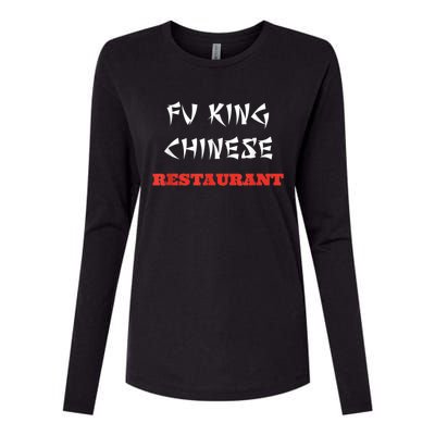 Funny Fu King Chinese Restaurant Joke Womens Cotton Relaxed Long Sleeve T-Shirt