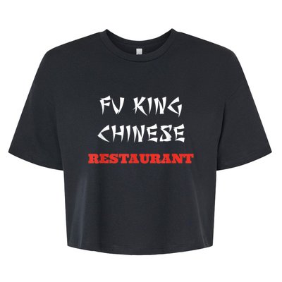 Funny Fu King Chinese Restaurant Joke Bella+Canvas Jersey Crop Tee