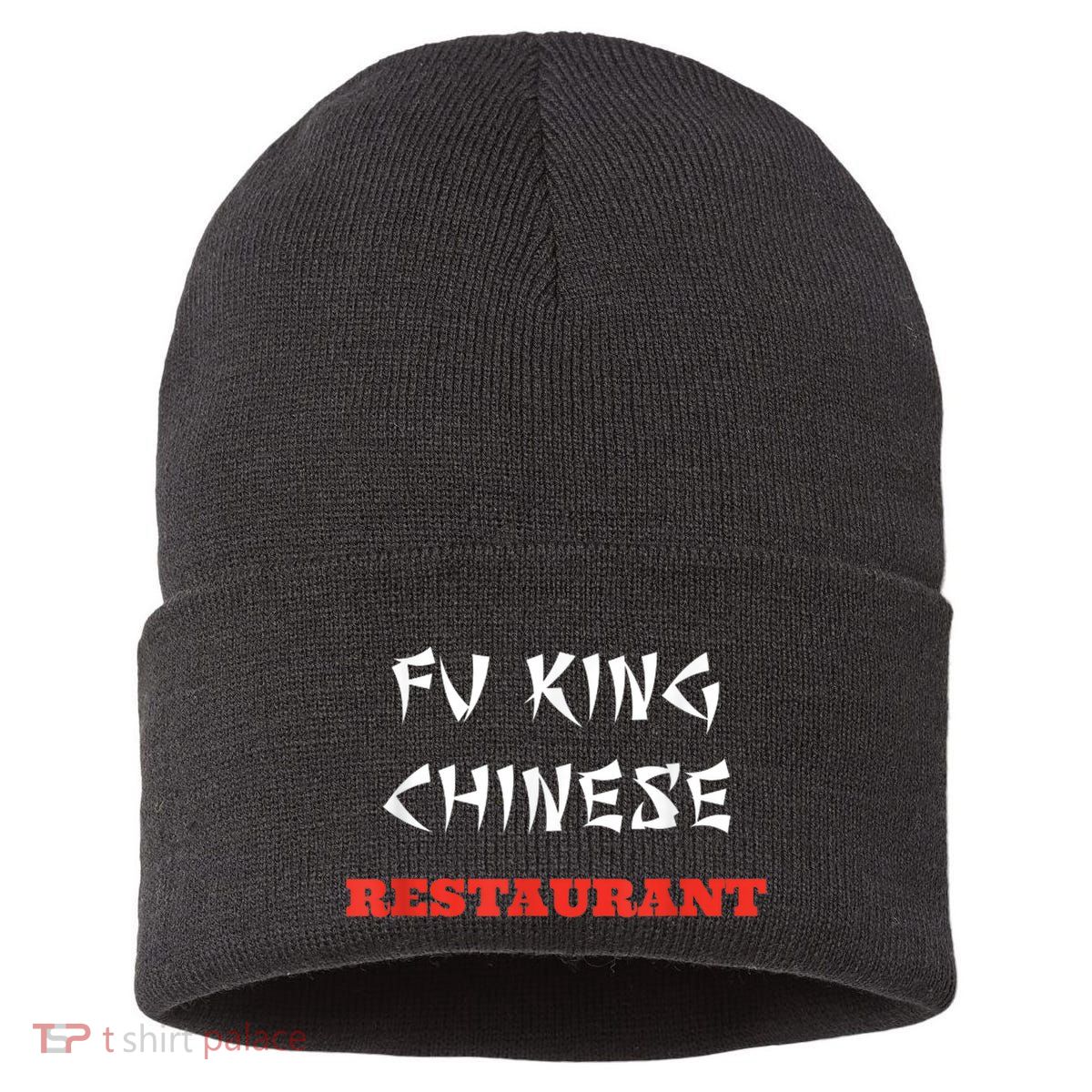 Funny Fu King Chinese Restaurant Joke Sustainable Knit Beanie