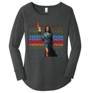 Femininomenon Funny Kamala Harris Gift Women's Perfect Tri Tunic Long Sleeve Shirt