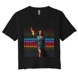 Femininomenon Funny Kamala Harris Gift Women's Crop Top Tee