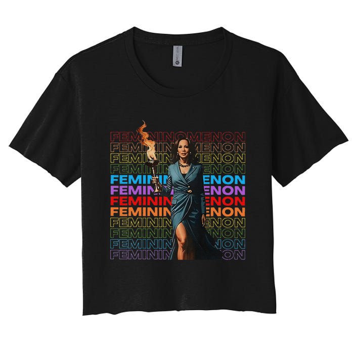 Femininomenon Funny Kamala Harris Gift Women's Crop Top Tee