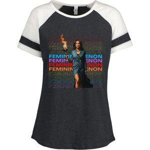 Femininomenon Funny Kamala Harris Gift Enza Ladies Jersey Colorblock Tee