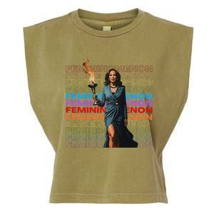 Femininomenon Funny Kamala Harris Gift Garment-Dyed Women's Muscle Tee