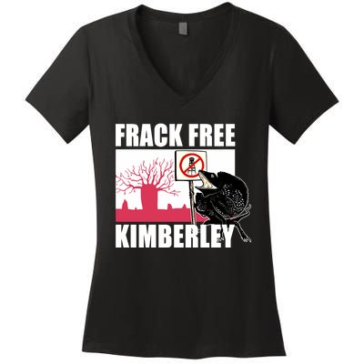 Frack Free Kimberley Lizard Women's V-Neck T-Shirt