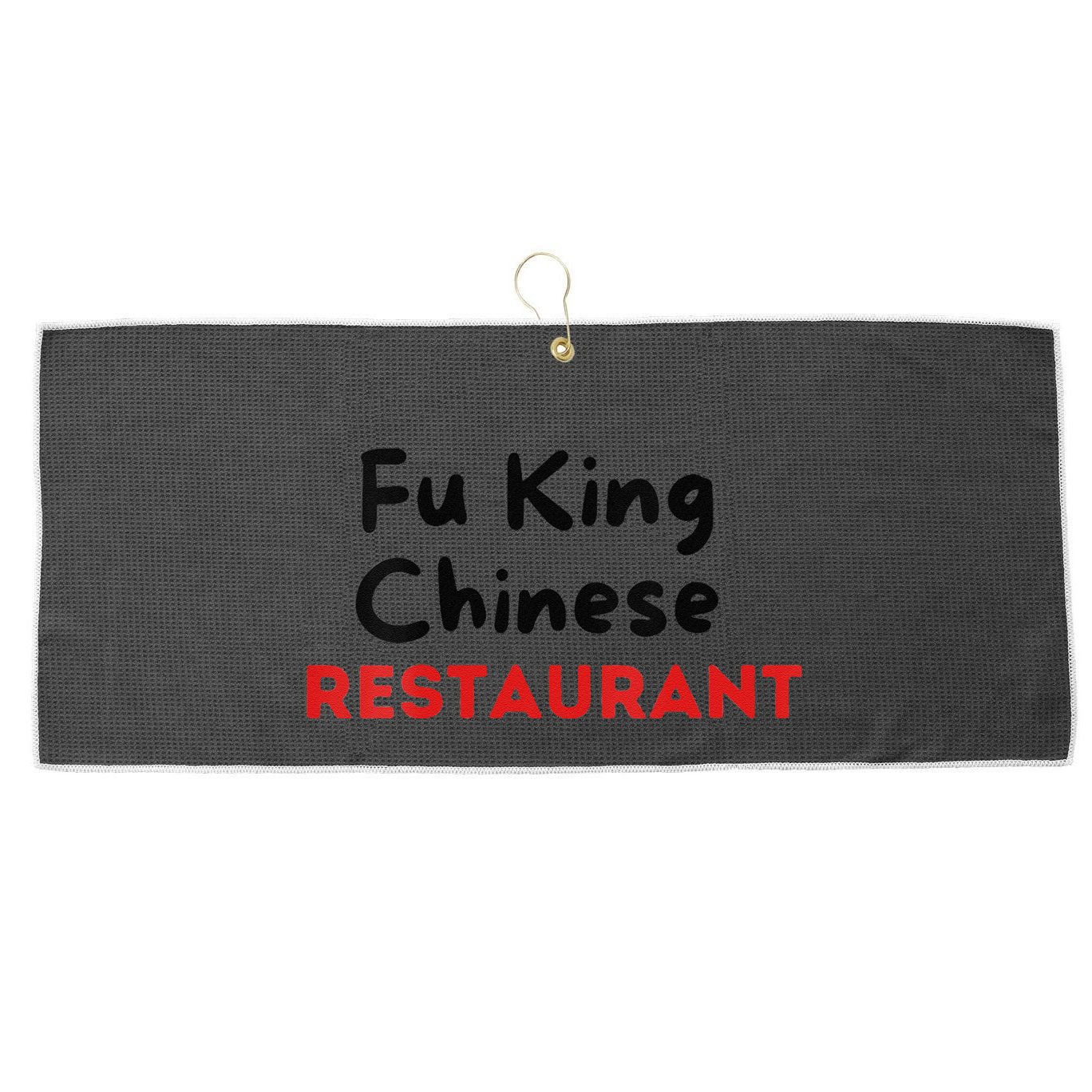 Funny Fu King Chinese Restaurant Joke Novelty Large Microfiber Waffle Golf Towel